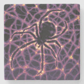 Dessous-de-verre En Pierre Spider Cosmic Web, Galaxie d'Halloween des horreur (Devant)