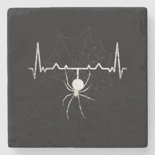 Dessous-de-verre En Pierre Spider Web Heartbeat Cobweb Spider Cadeau