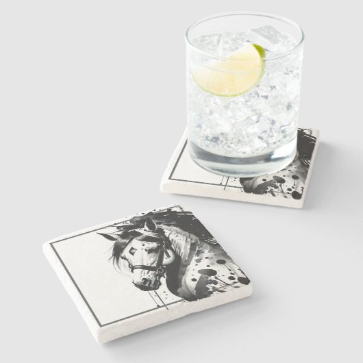 Dessous-de-verre En Pierre Spirit Pony 10 (Côté)