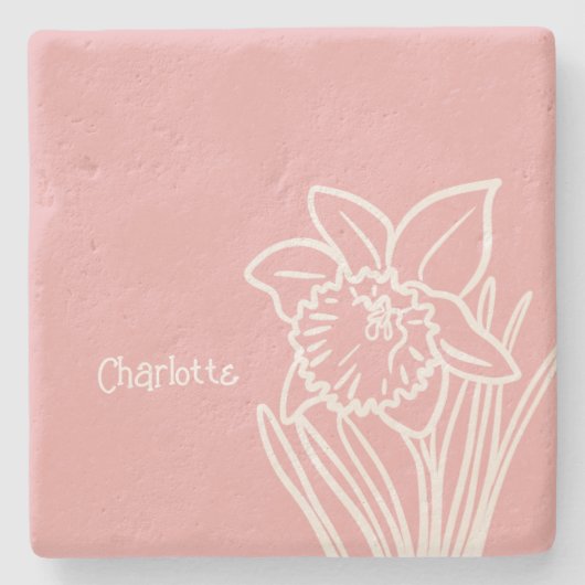 Dessous-de-verre En Pierre Spring Daffodil  (Devant)