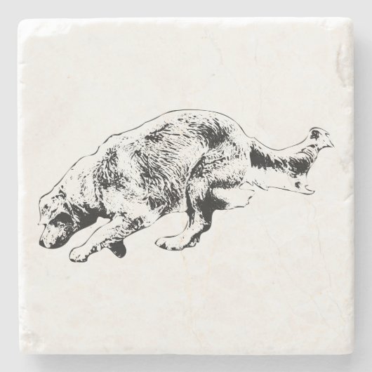 Dessous-de-verre En Pierre Sprint de table : Snshot d'or (Devant)