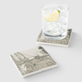 Dessous-de-verre En Pierre SS Washington Luxury Liner Cruise Ship 1930's Deck (Côté)