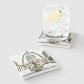 Dessous-de-verre En Pierre St. Louis, Palais de justice, Arch, Dessous de ver (Côté)