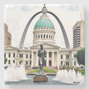 Dessous-de-verre En Pierre St. Louis, Palais de justice, Arch, Dessous de ver