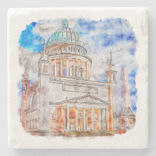 Dessous-de-verre En Pierre St. Nicholas' Church, Potsdam Watercolor Dessin ma