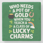 Dessous-de-verre En Pierre St patrick acher Lucky Charm Clover Irlandais (Devant)
