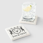 Dessous-de-verre En Pierre Stade héraldique sur mesure Blazon (Côté)