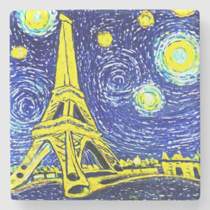 Dessous-de-verre En Pierre Starry Night Paris France