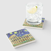 Dessous-de-verre En Pierre Starry Night Rome Italie (Côté)