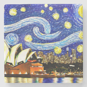 Dessous-de-verre En Pierre Starry Night Sydney Australie Opéra