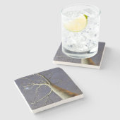 Dessous-de-verre En Pierre Starry_tree_coaster (Côté)