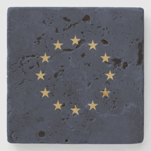 Dessous-de-verre En Pierre Stars - Étoiles - Europe - Europe - Drapeau de l'U