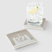 Dessous-de-verre En Pierre Statue d'Abraham Lincoln (Côté)