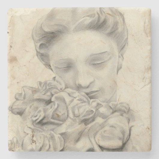 Dessous-de-verre En Pierre Statue dans le Jardin I (Devant)