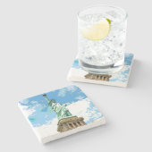 Dessous-de-verre En Pierre Statue de la Liberté (Côté)