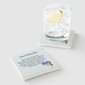 Dessous-de-verre En Pierre Statue de poème de liberté (Côté)