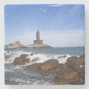 Dessous-de-verre En Pierre Statue Tamil Nadu, Inde de Thiruvalluvar de