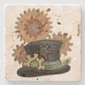 Dessous-de-verre En Pierre Steam Sass Steampunk Médias mixtes (Devant)