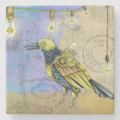 Dessous-de-verre En Pierre Steampunk Mécanique Ingénierie des oiseaux (Devant)