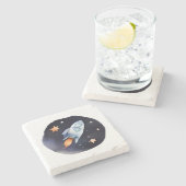 Dessous-de-verre En Pierre Stellar Rocket Adventure (Côté)