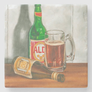 Dessous-de-verre En Pierre Still Life with Beer par Jennifer Goldberger