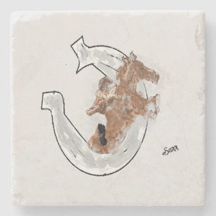 Dessous-de-verre En Pierre Stone Coastert : Lucky