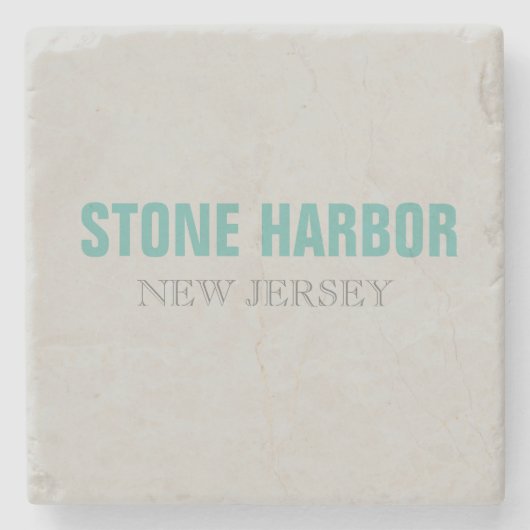 Dessous-de-verre En Pierre Stone Harbour New Jersey Beach Style (Devant)