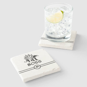 Dessous-de-verre En Pierre Storm Grey Stegosaurus Spirit Dinosaur