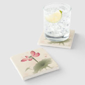 Dessous-de-verre En Pierre Style oriental Lotus (Côté)