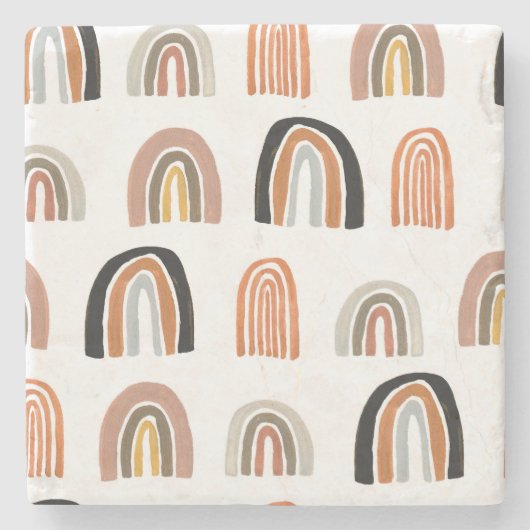 Dessous-de-verre En Pierre Style simple Pastel Rainbow pour enfants (Devant)