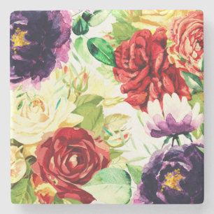 Dessous-de-verre En Pierre Style vintage Grandes aquarelles