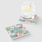 Dessous-de-verre En Pierre Succulent jardin tropical (Côté)