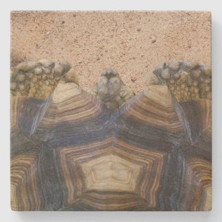 Dessous-de-verre En Pierre Sulcata Tortoise et Aimant de sable