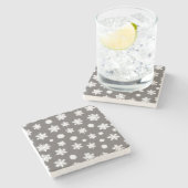 Dessous-de-verre En Pierre Super mignon Snowflake hiver (Côté)