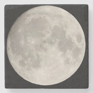 Dessous-de-verre En Pierre Superlune dans le ciel noir