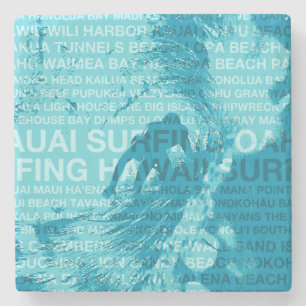 Dessous-de-verre En Pierre Surf Hawaii Green Room Hawaiian TikiBar Dessous de