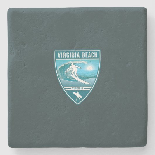 Dessous-de-verre En Pierre Surf Virginia Beach Virginia (Devant)