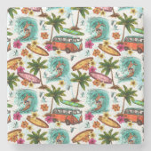 Dessous-de-verre En Pierre Surfer d'été (Devant)