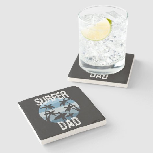 Dessous-de-verre En Pierre Surfer papa (Côté)