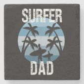 Dessous-de-verre En Pierre Surfer papa (Devant)