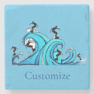 Dessous-de-verre En Pierre Surfers Partout Thunder_Cove