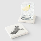 Dessous-de-verre En Pierre Suspendre À Côté D'Un Regard (Côté)