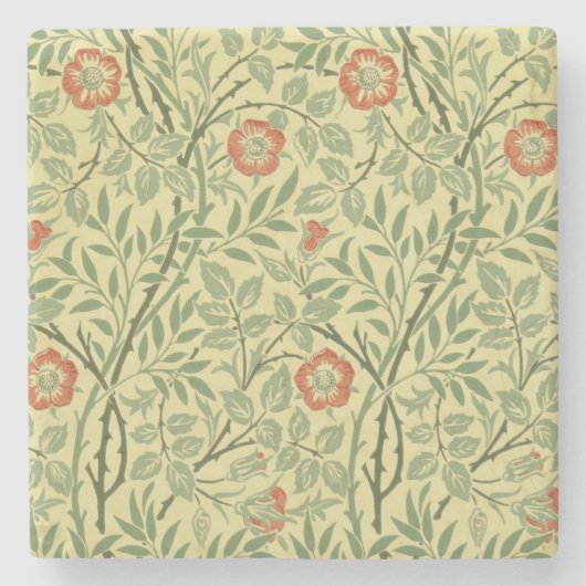 Dessous-de-verre En Pierre Sweet Briar Motif (par William Morris) (Devant)