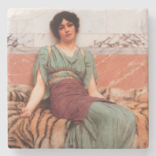 Dessous-de-verre En Pierre Sweet Dreams (Belle Romaine sur la peau de tigre)