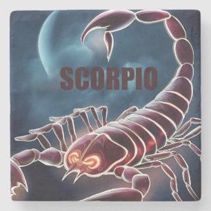 Dessous-de-verre En Pierre Symbole astrologique Scorpio