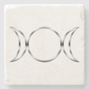 Dessous-de-verre En Pierre Symbole de la déesse triple de Falln Pagan