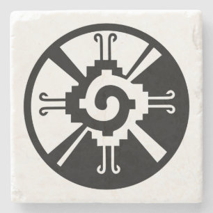 Dessous-de-verre En Pierre symbole de mai Glyph civilisation d'Amérique cent