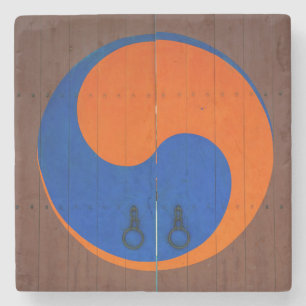 Dessous-de-verre En Pierre Symbole du Yin et du Yang, Corée du Sud