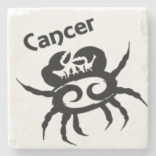 Dessous-de-verre En Pierre Symbole et signe du zodiaque Cancer