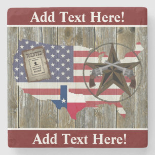 Dessous-de-verre En Pierre SYMBOLE LE PLUS Recherché DU Texas LONE Star Dueli